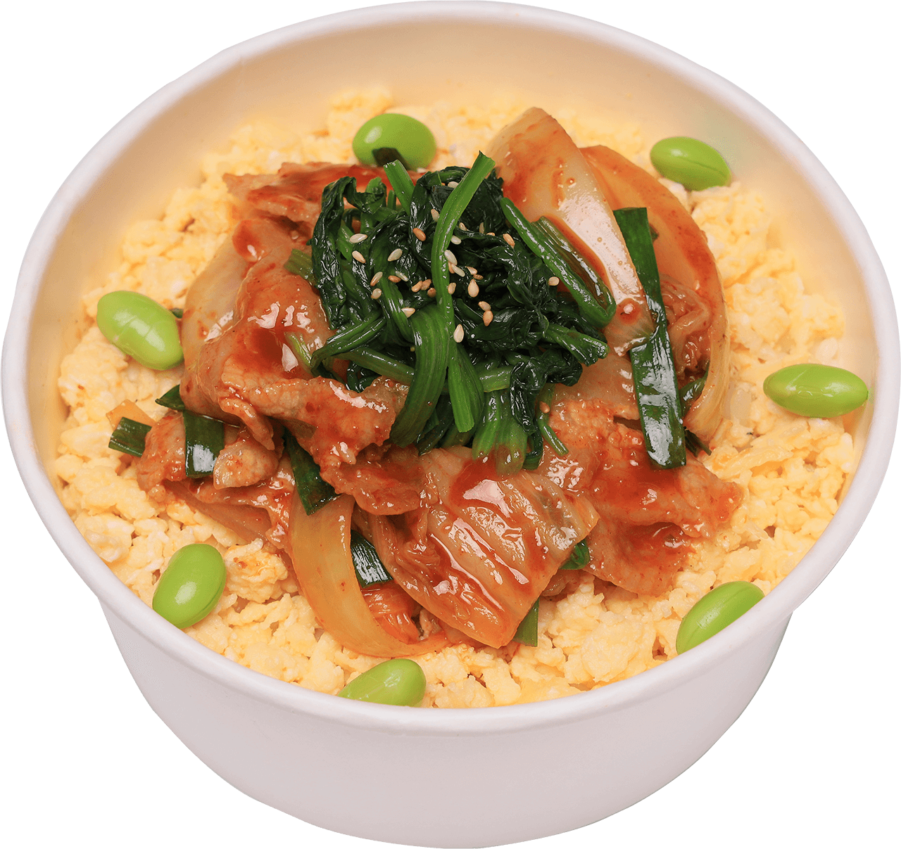 Pork kimchi rice bowl
