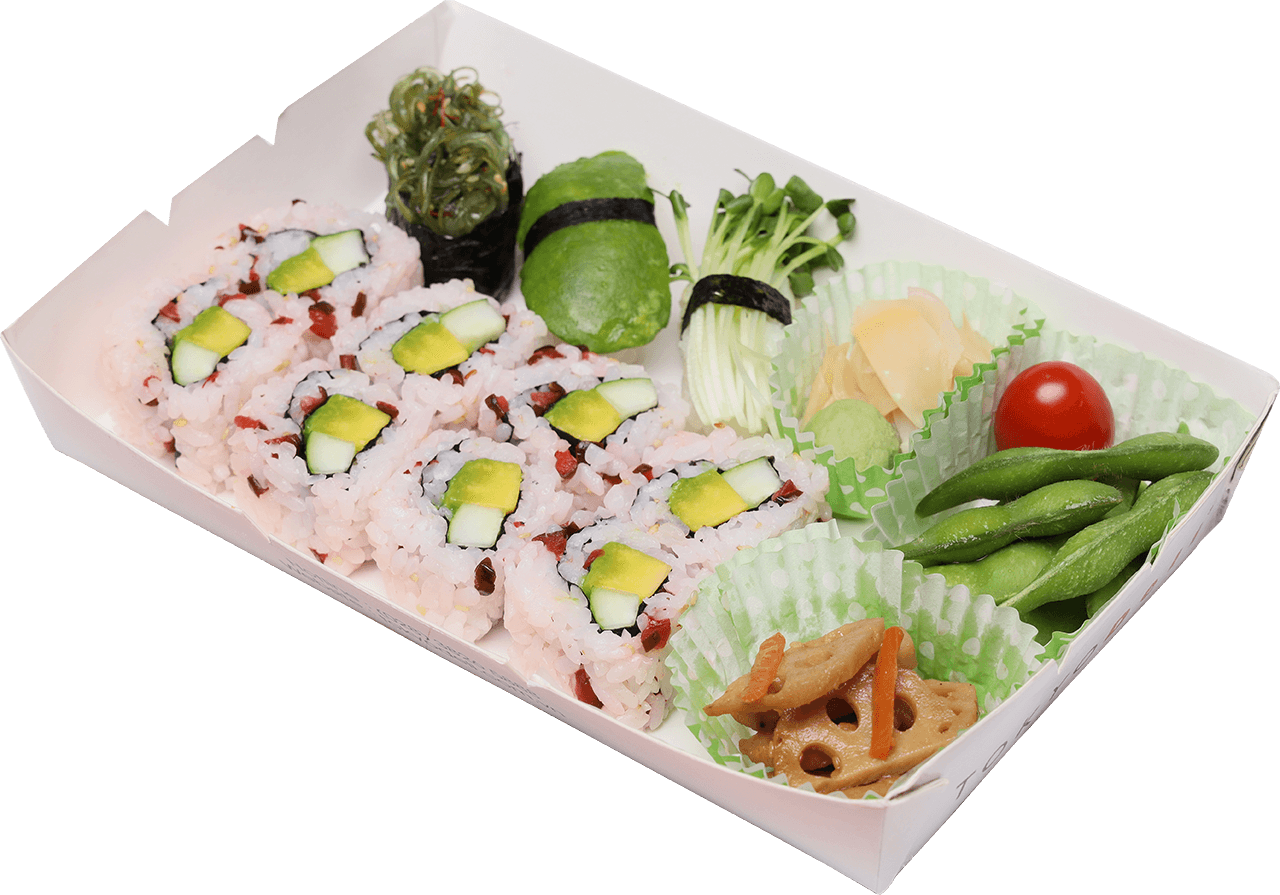 Vegetarian sushi bento